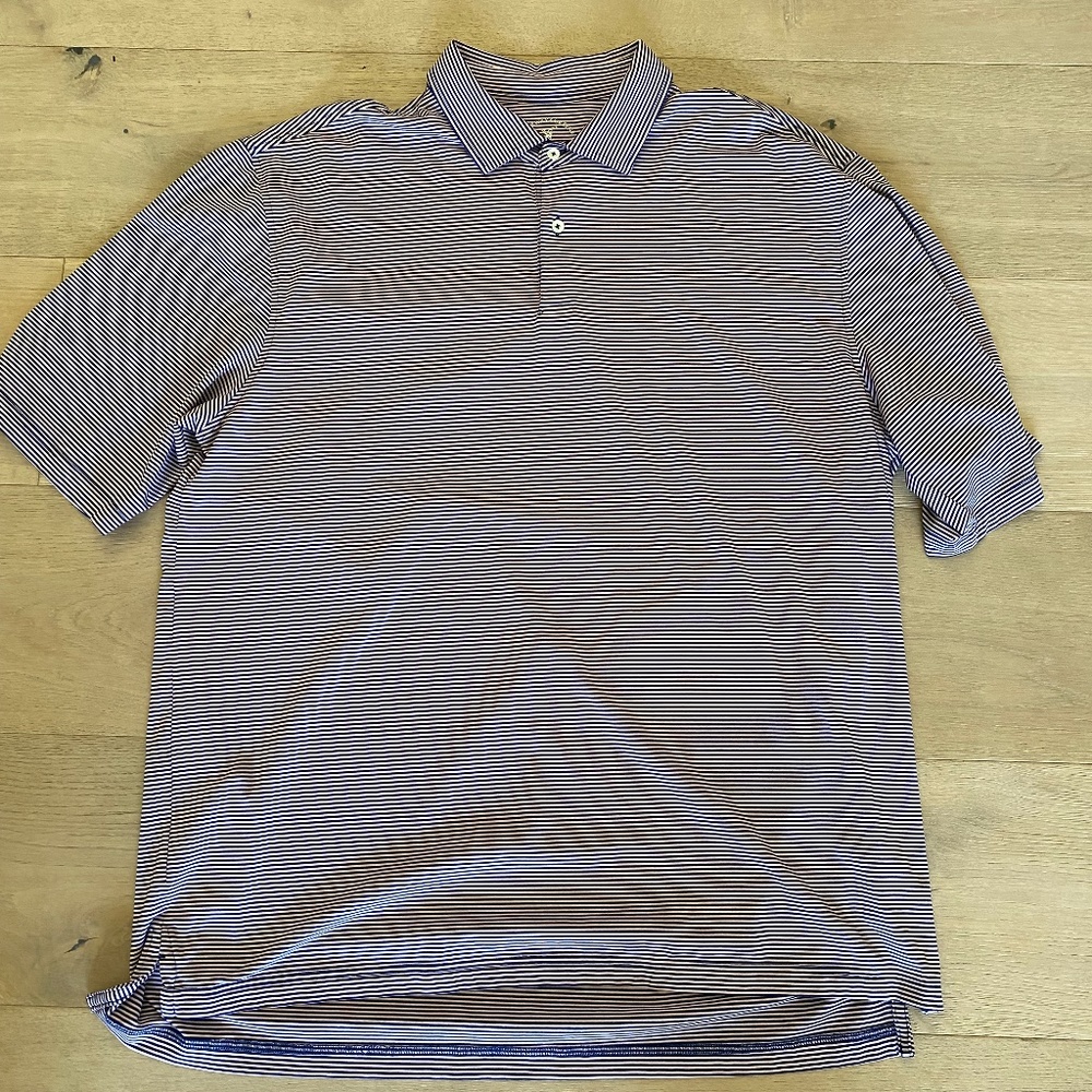2XL Fairway and Greene Striped Golf Polo - M2
